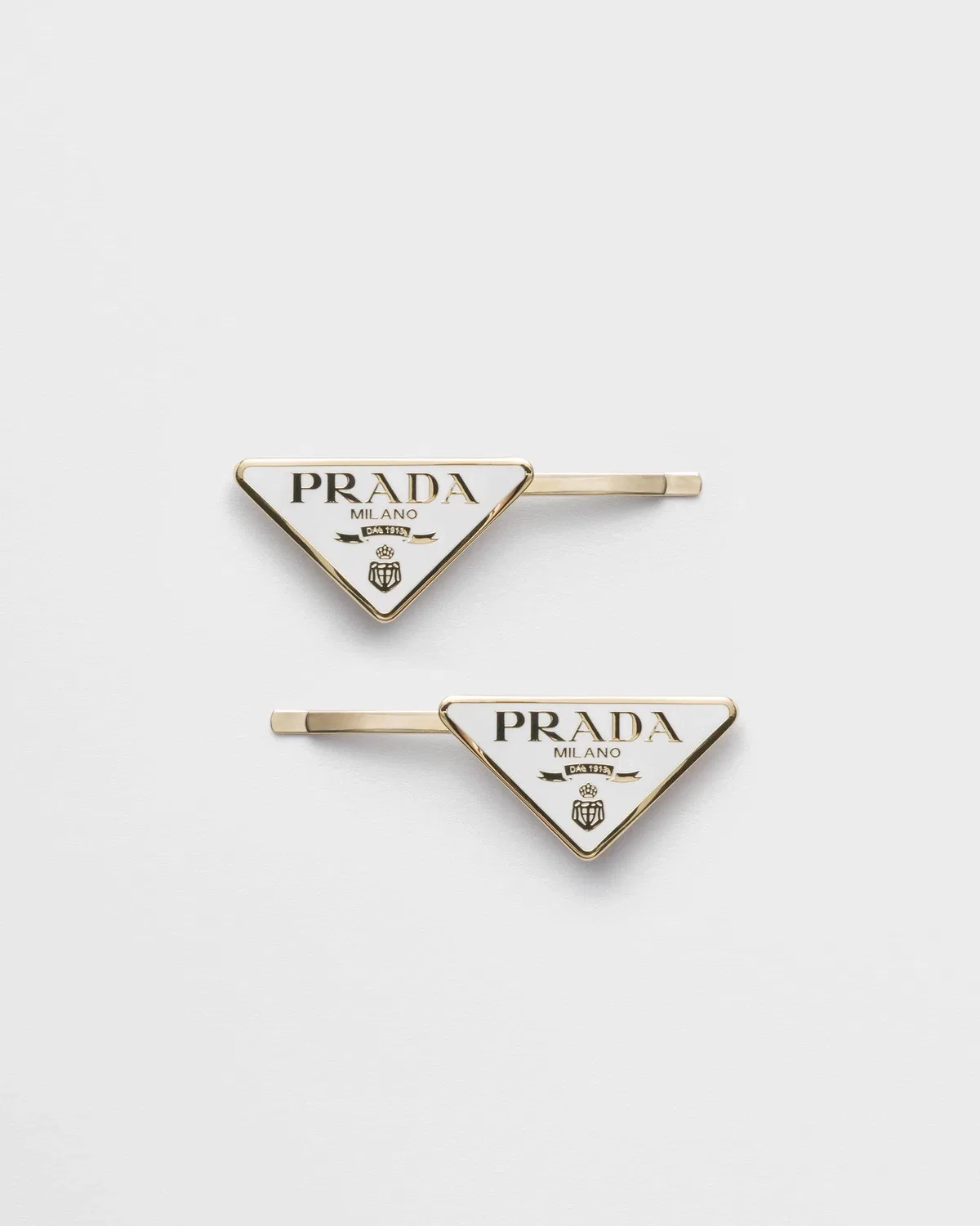 Металлические заколки для волос Prada, белый