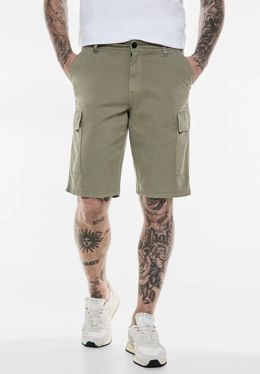 

Брюки карго STREET ONE MEN, смесь мягких материалов, серый