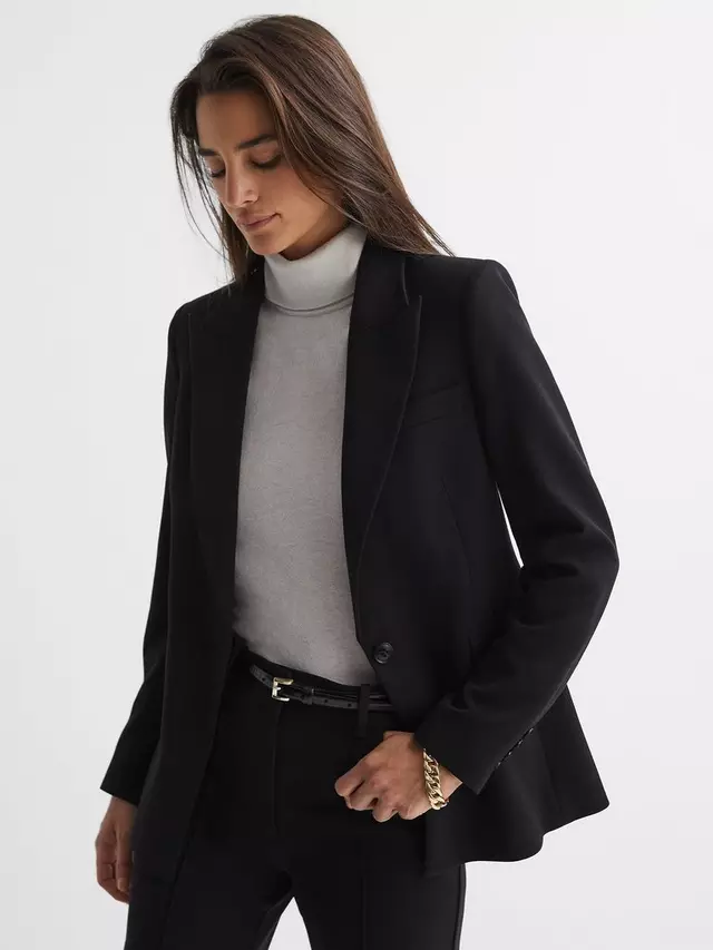 

Блейзер Reiss Petite Gabi Tailored Single Breasted Suit, черный