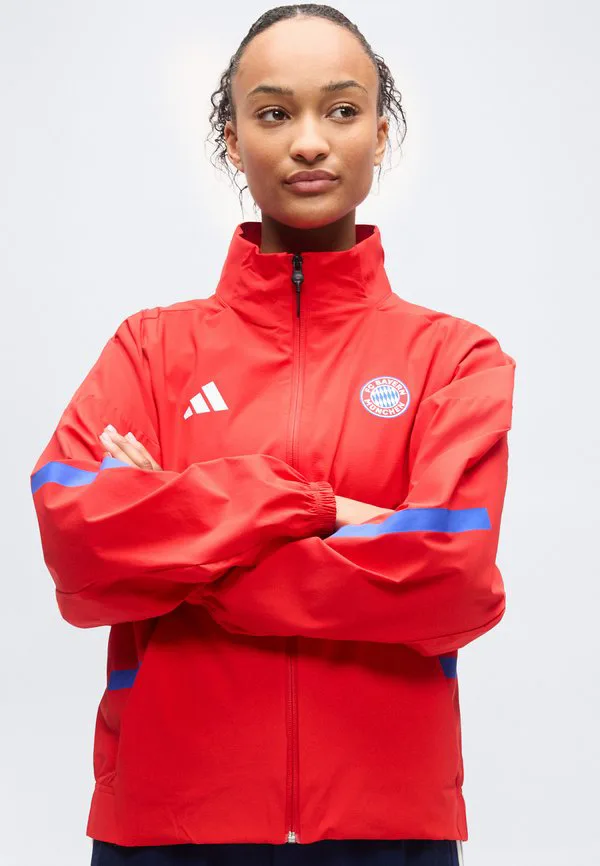 Куртка с гимном фк бавария зне, клубная одежда Adidas Performance, Red — фото 4
