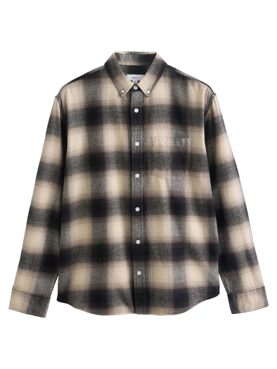 

Клетчатая рубашка Next Regular fit Button Up Shirt, черный