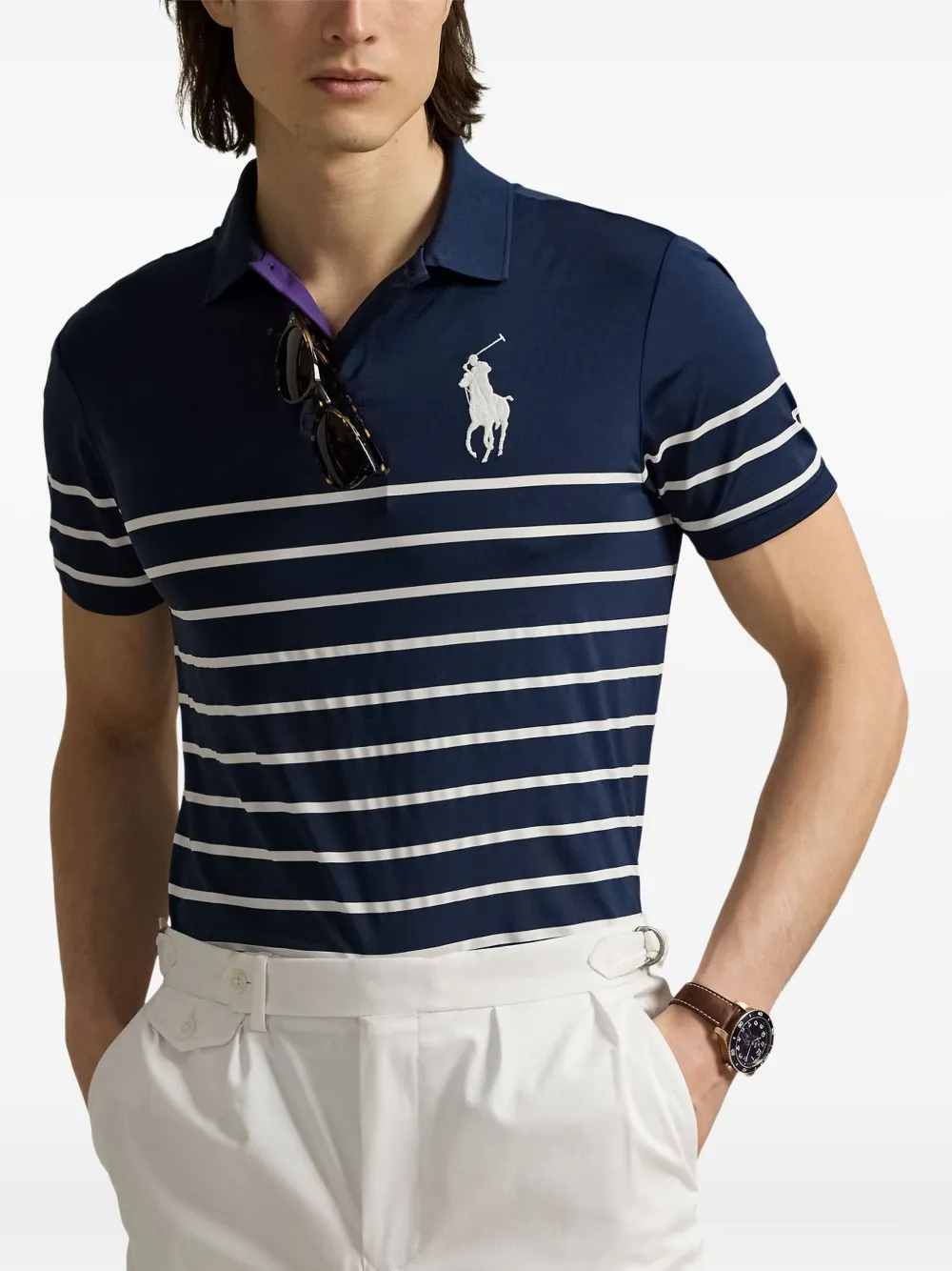 Рубашка поло в полоску POLO RALPH LAUREN, синий — фото 3
