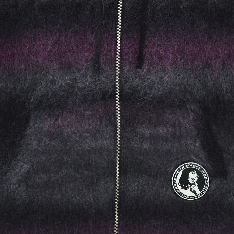 Толстовка Supreme x HYSTERIC GLAMOUR Mohair Zip Up Hooded Sweatshirt, Black — фото 3
