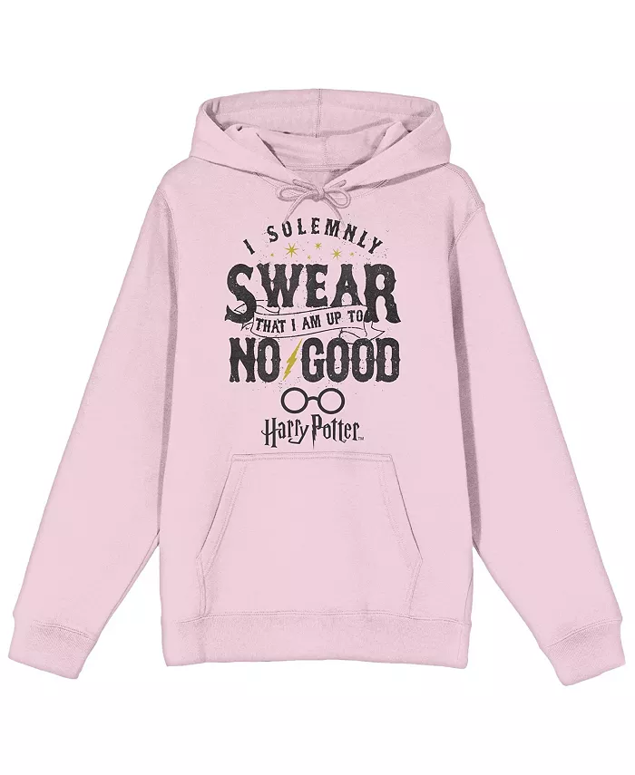 

Мужская толстовка с капюшоном I Solemnly Swear I Am Up To No Good, длинный рукав, цвет cradle pink, размер M Harry Potter, розовый