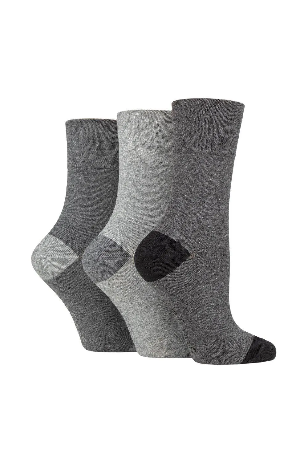 

3 пары носков с рисунком и полосками SOCKSHOP Gentle Grip, серый