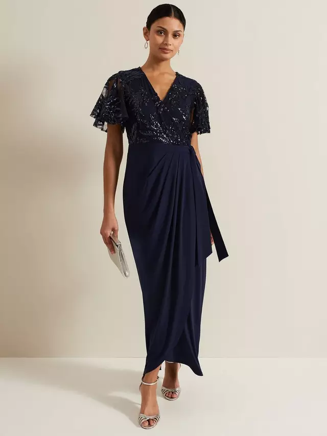 

Платье Phase Eight Minty Embellished Bodice Maxi, темно-синий