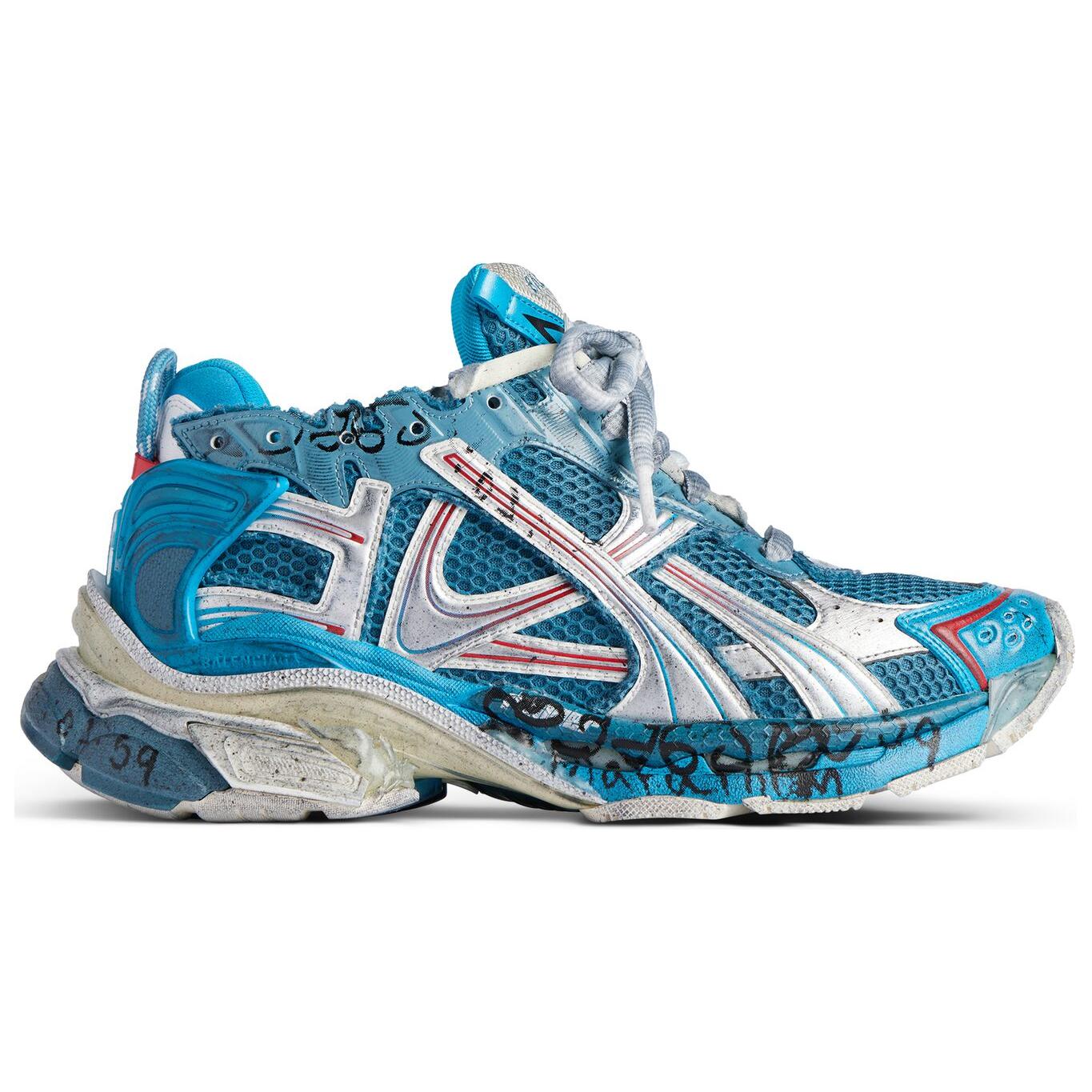 Balenciaga Беговые кроссовки Marathon Low Top повседневные мужские Blue — фото 4