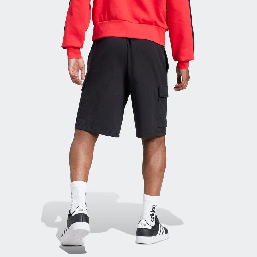 ADIDAS Мужские хлопковые шорты - черные — фото 3