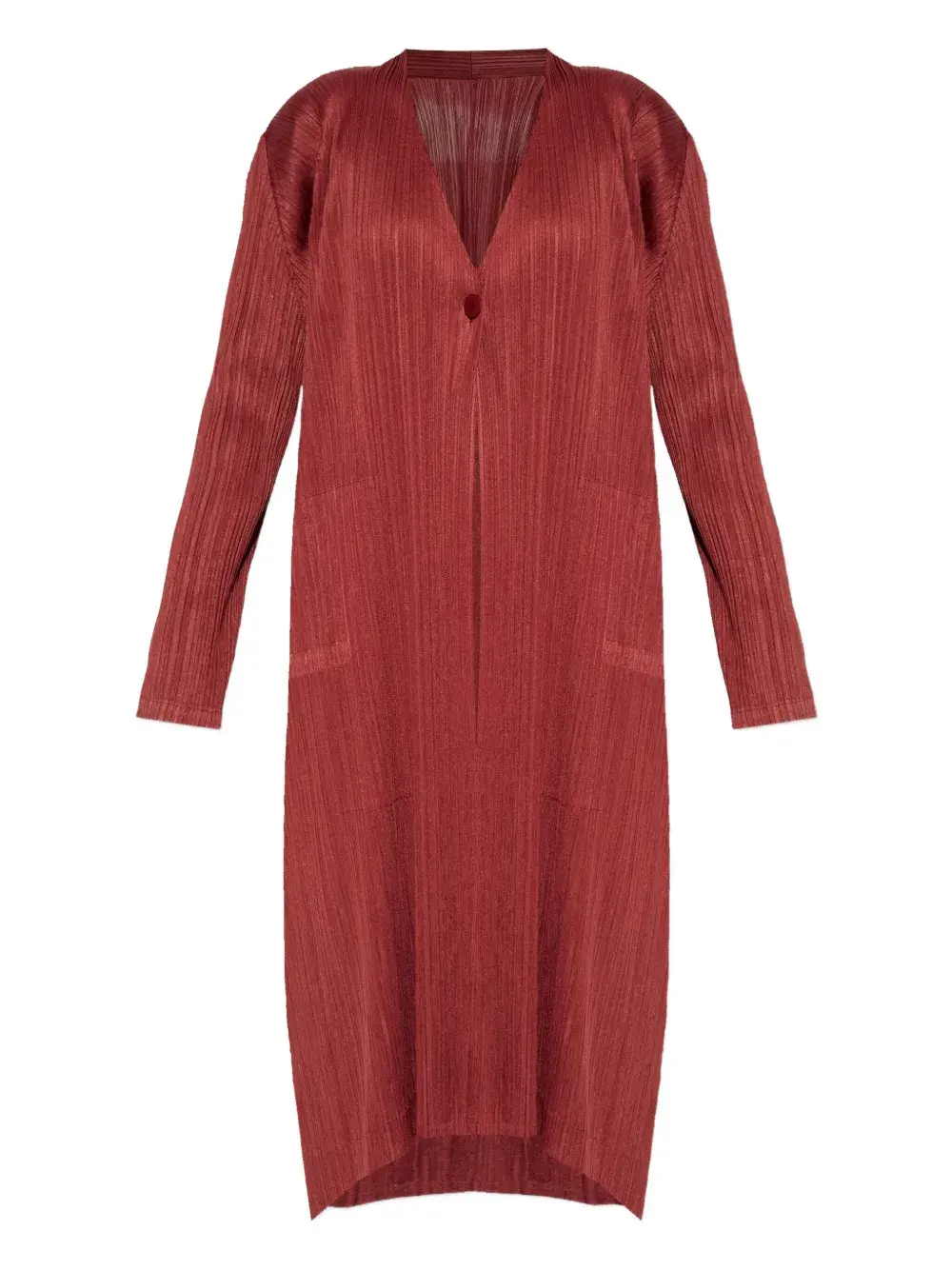 

Плиссированное пальто на пуговицах Monthly Colors: October Pleats Please Issey Miyake, красный