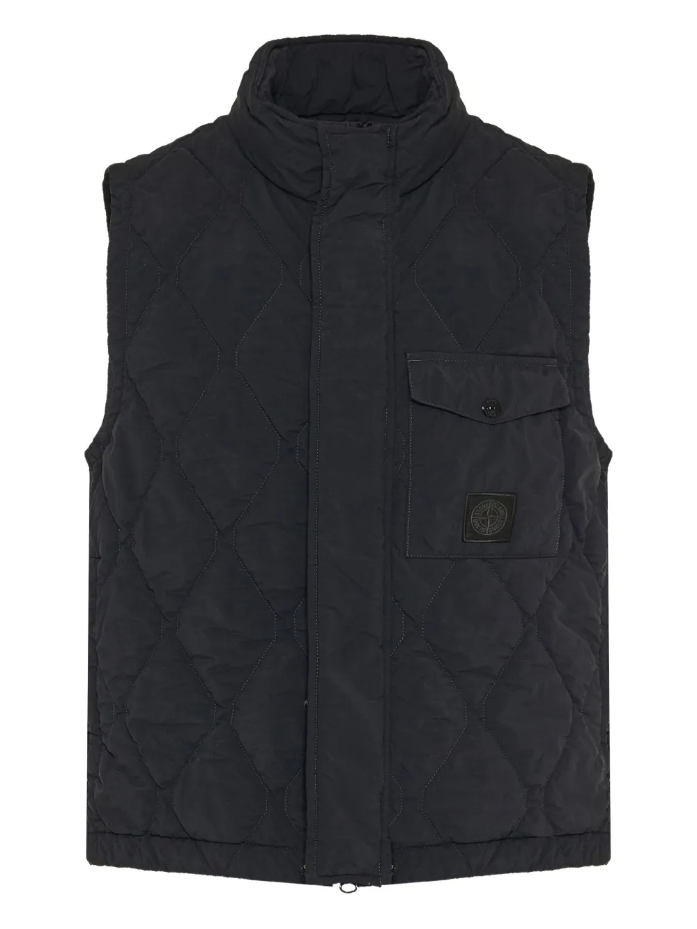 

Жилет со стеганым карманом Stone Island, черный