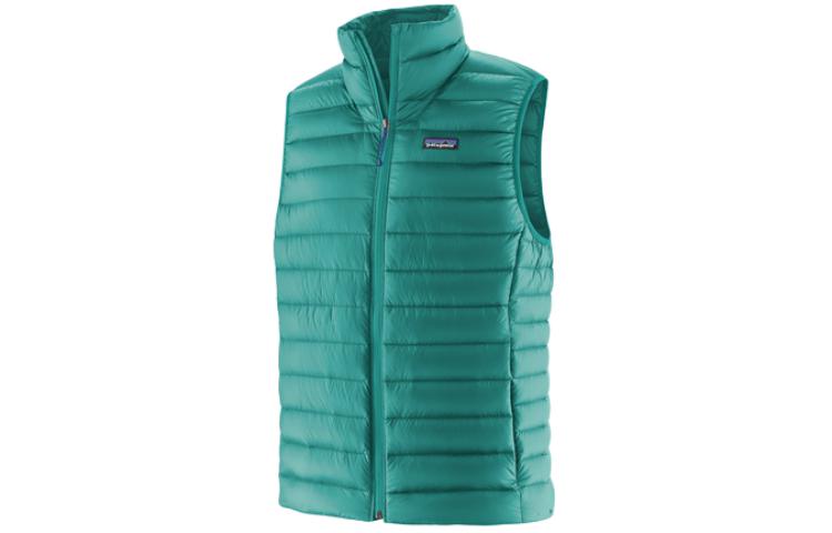 

Patagonia Пуховая безрукавка с логотипом, Subtidal Blue/STLE