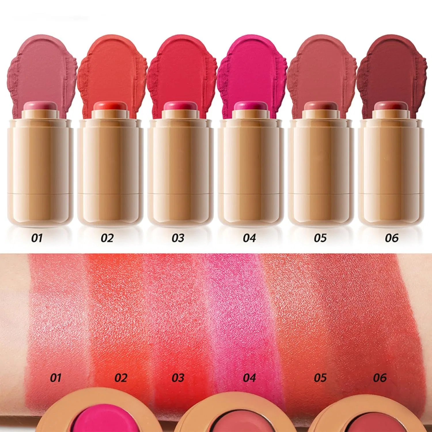 Многофункциональный стик-румяна для щек, губ и глаз Make-Up Essence Pcc Ptyxis, #5 — фото 3