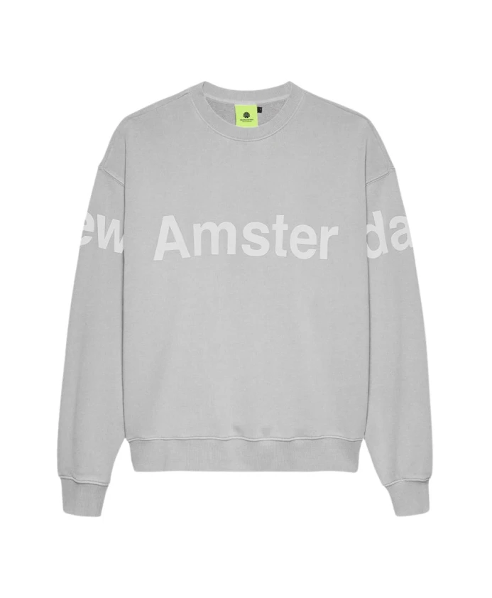 

Свитер с круглым вырезом в полоску New Amsterdam Surf Association, серый