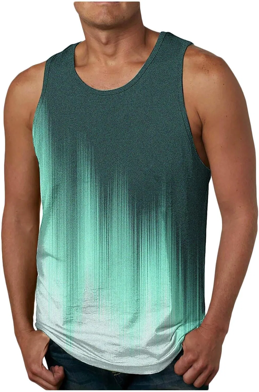 Мужской топ для спорта и фитнеса, Mint Green