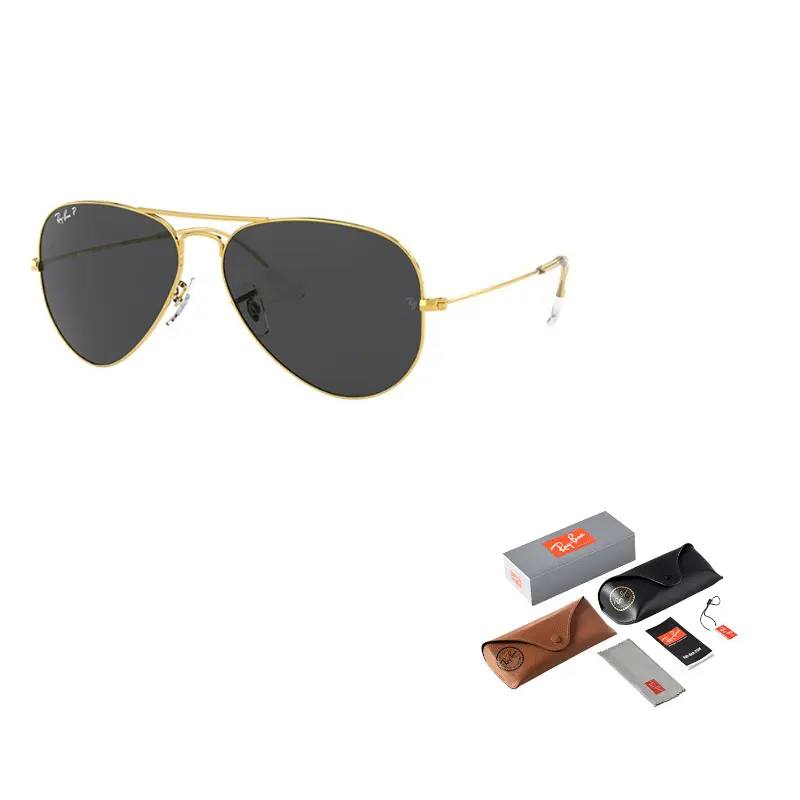 

RayBan Аксессуар солнцезащитные очки нестандартной формы Alloy Unisex, Gold Frame/Black Lens 919648