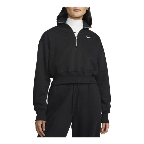 

Свитер sportswear phoenix fleece 'black' Nike, черный