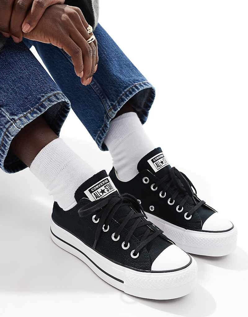 

Converse – Chuck Taylor Lift Ox – Кроссовки mit Plateausohle цвета Schwarz