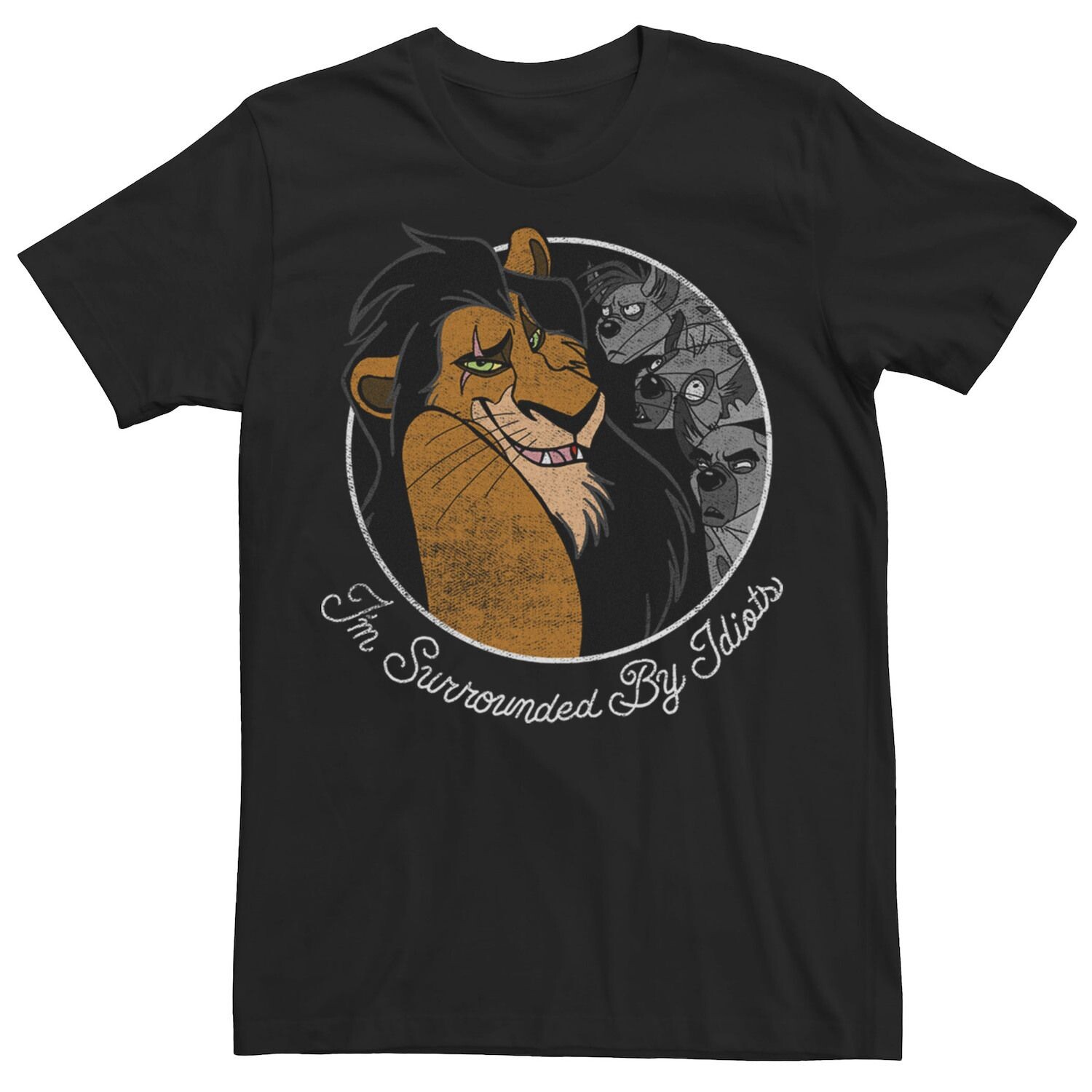 

Мужская футболка Disney The Lion King Scar Surrounded By Idiots Circle Licensed Character