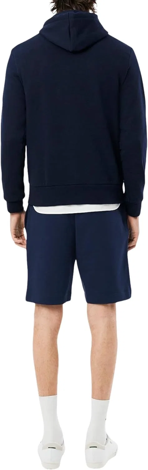 Мужские шорты Lacoste из французского махрового флиса стандартного кроя, темно-синий — фото 2