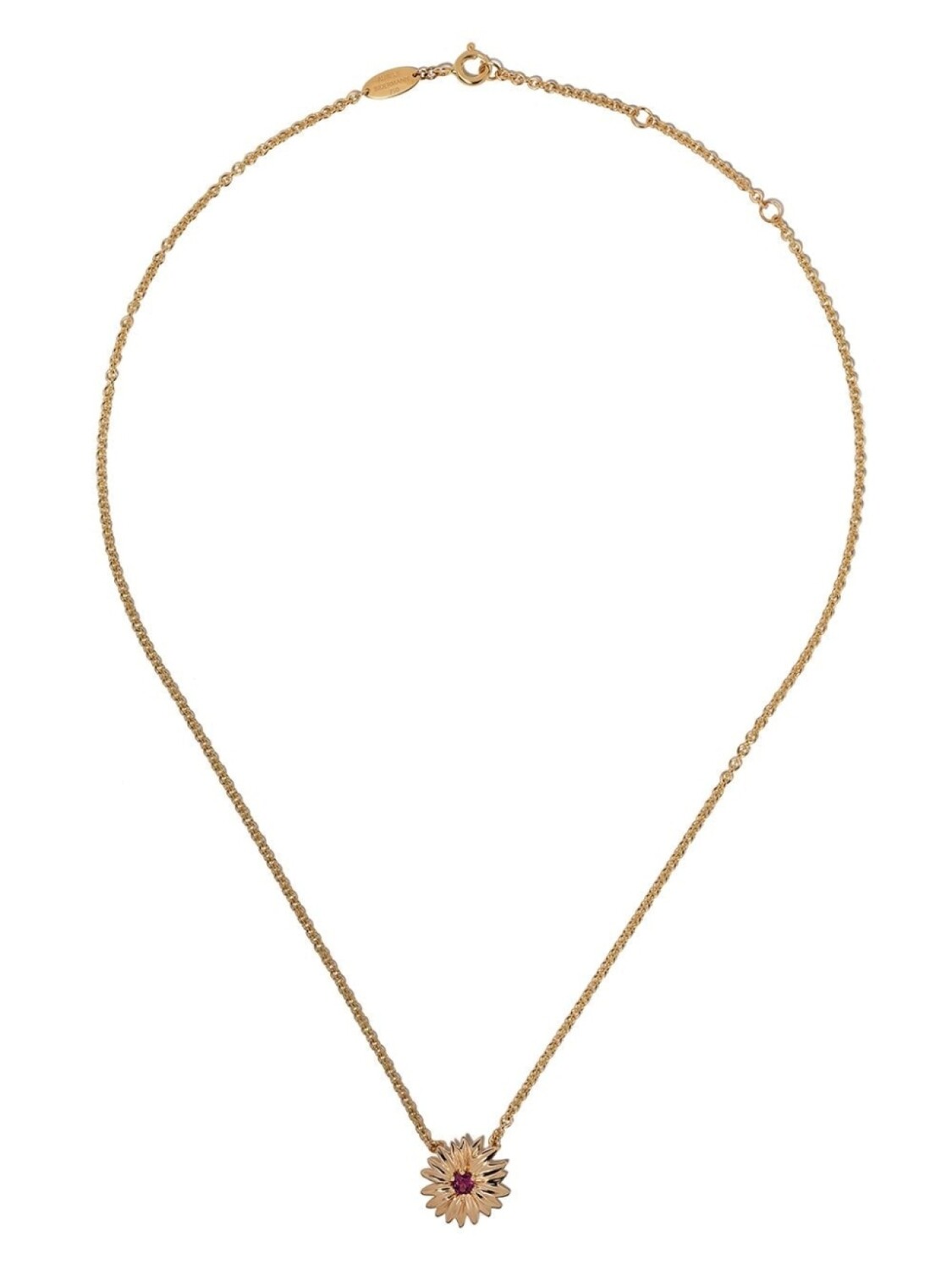 

Колье Bouquet из желтого золота с родолитом Aurelie Bidermann, золотой