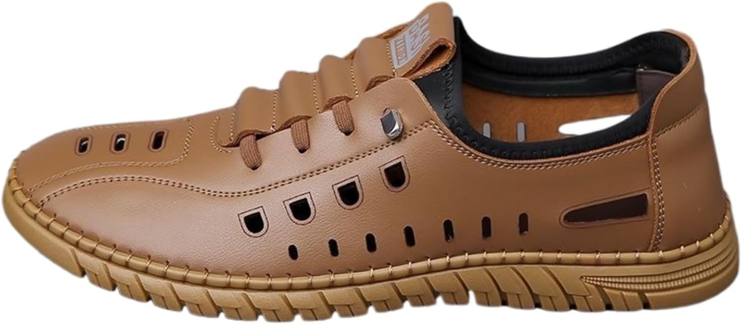 

Мужские дышащие повседневные слипоны - легкий верх из сетки с быстро сохнущей подкладкой, гибкая подошва для пляжа, путешествий и ежедневной носки Azttoztto, коричневый