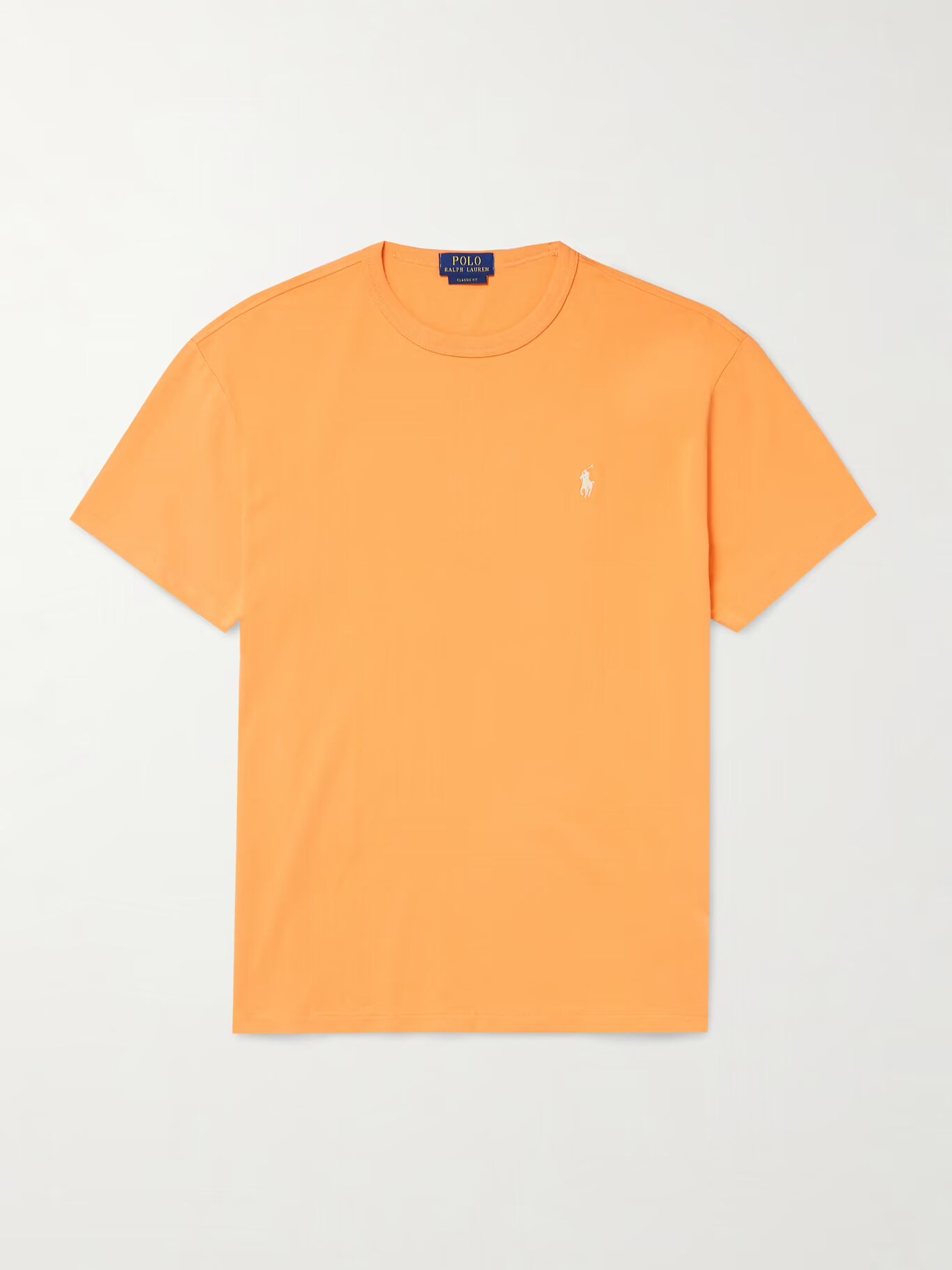 

Футболка из хлопкового джерси с вышитым логотипом POLO RALPH LAUREN, оранжевый