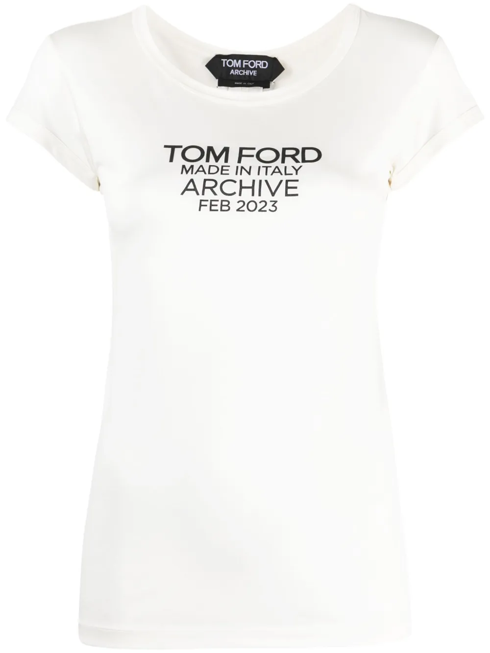 

Шелковая футболка с логотипом TOM FORD, белый