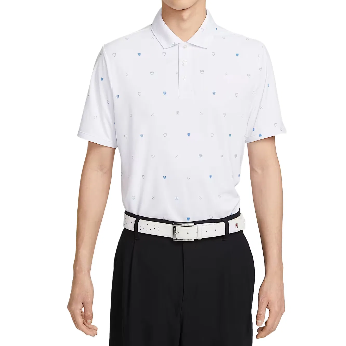 Гольф одежда Nike White/Work Blue