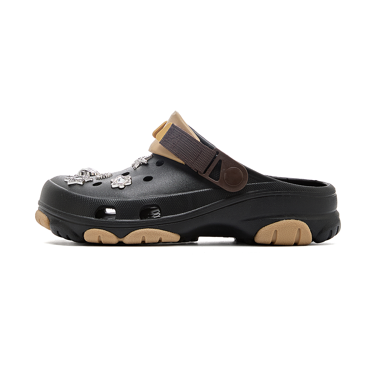 

JOSINY Клоги унисекс черные реверсивные высота каблука 4,5 см, цвет Black (Reversible, Heel Height 4.5cm)