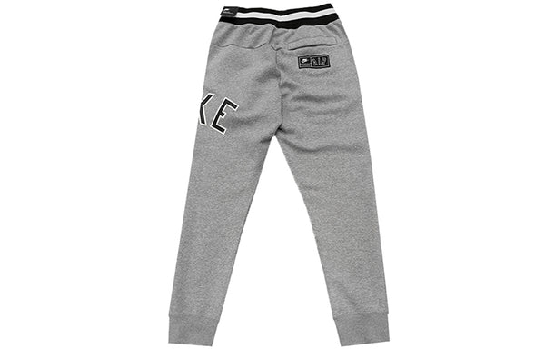 Брюки casual sports slim fit fleece long pants gray Nike, серый — фото 2