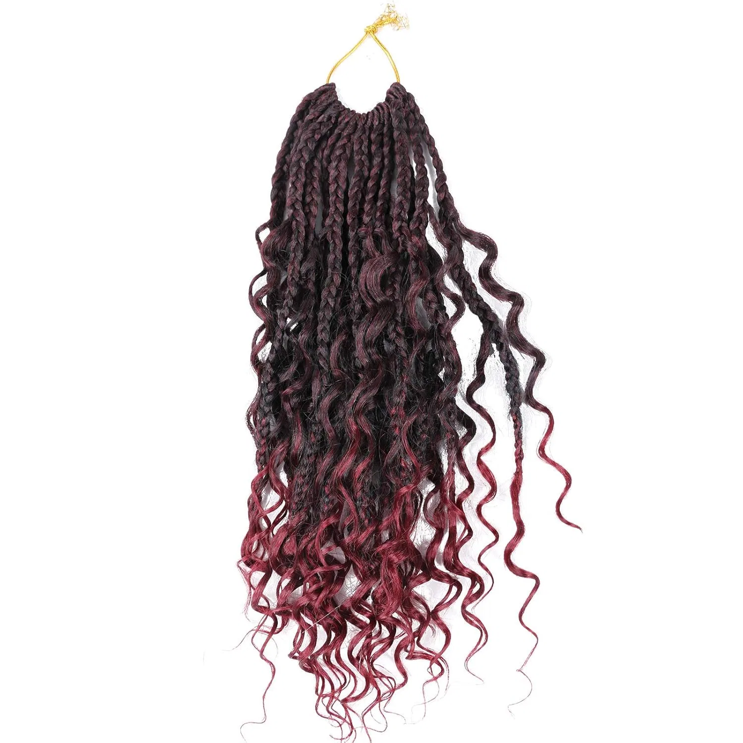 Синтетические косы Box Braids с кудрявыми концами Lmzim — фото 2