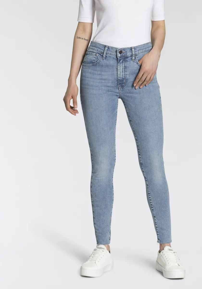 

Джинсы Levi's скинни "720 High Rise", высокая талия, открытый низ, голубой