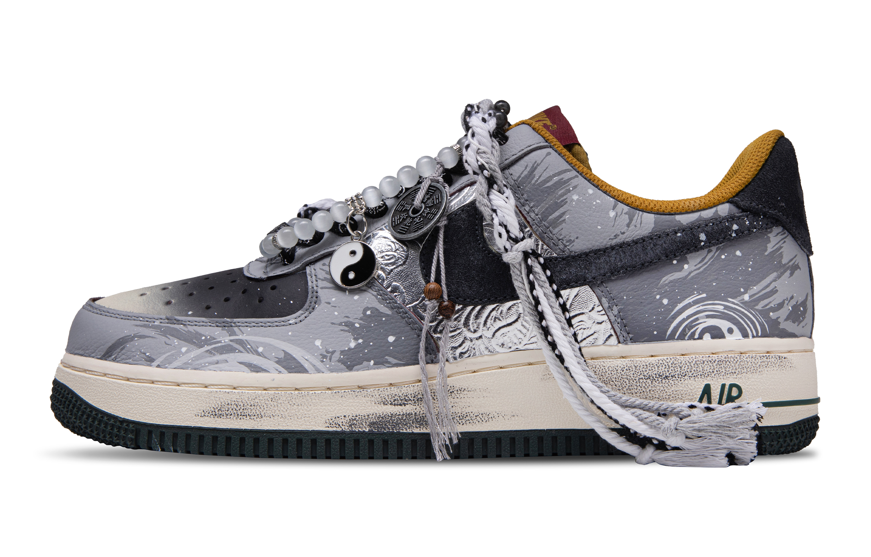 

Кроссовки Air Force 1 для скейтбординга, мужские, низкие, серебристые Nike, Light Gray