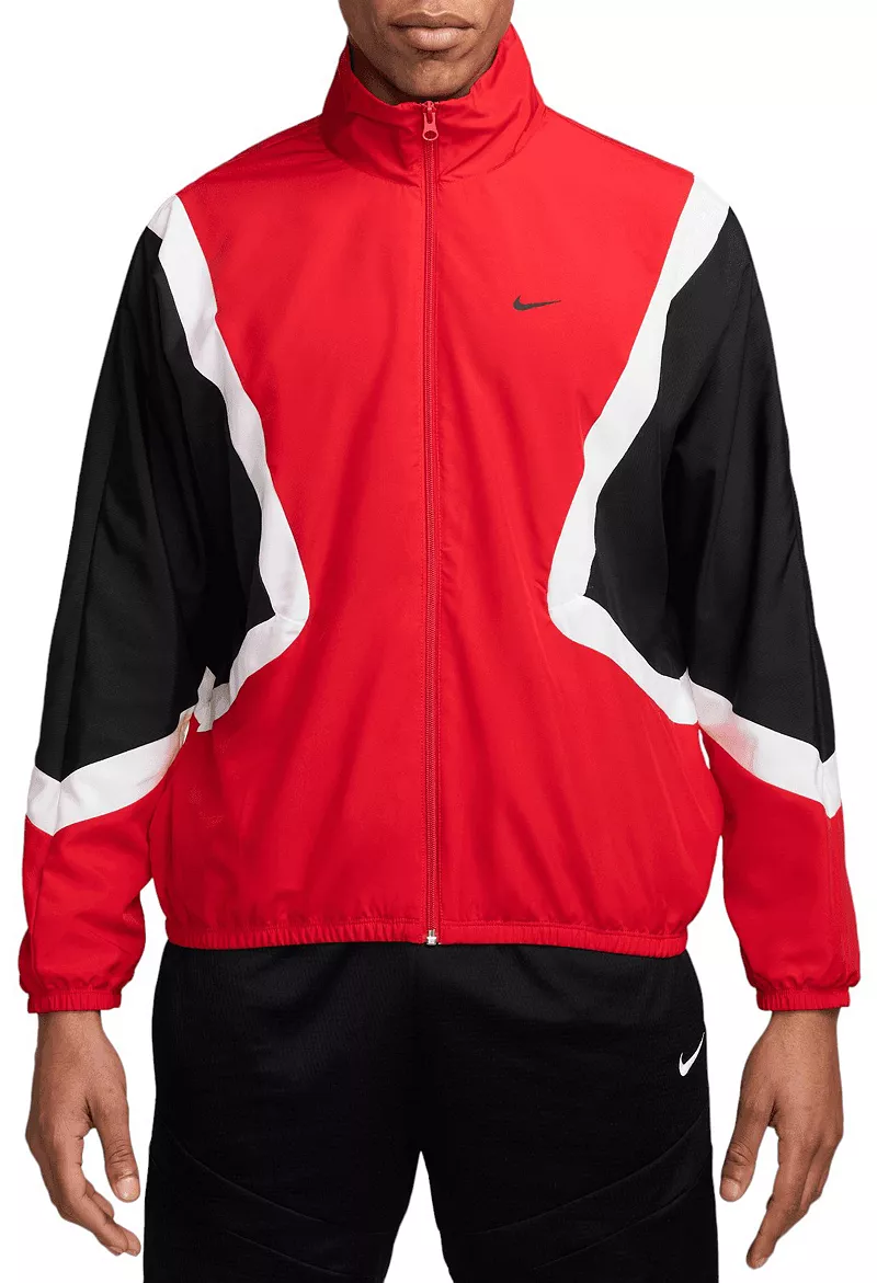 

Мужская баскетбольная куртка Nike Dri-FIT Icon из тканого материала, цвет University Red