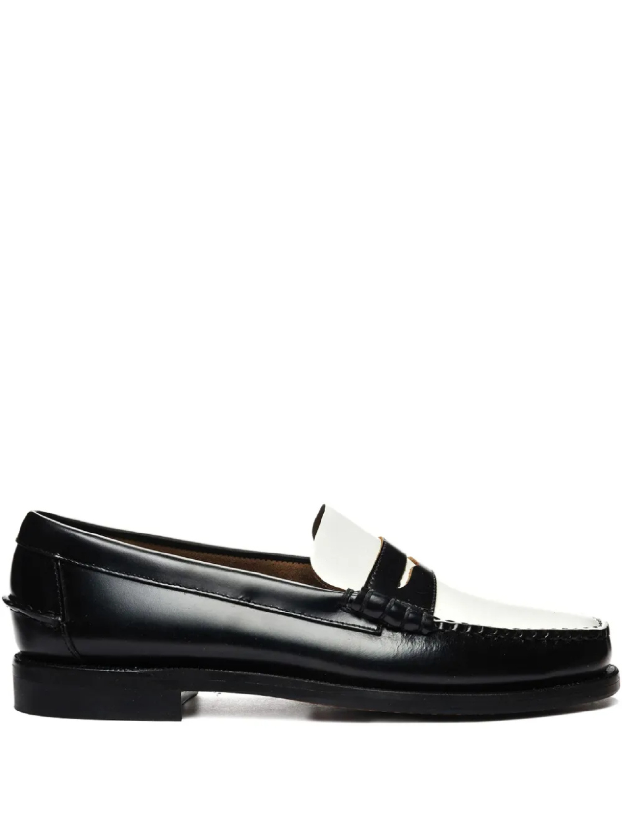 

Двухцветные кожаные мокасины Sebago, черный