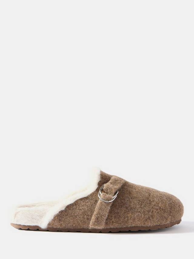 Фетровые тапочки-клоги Mint Velvet, Natural