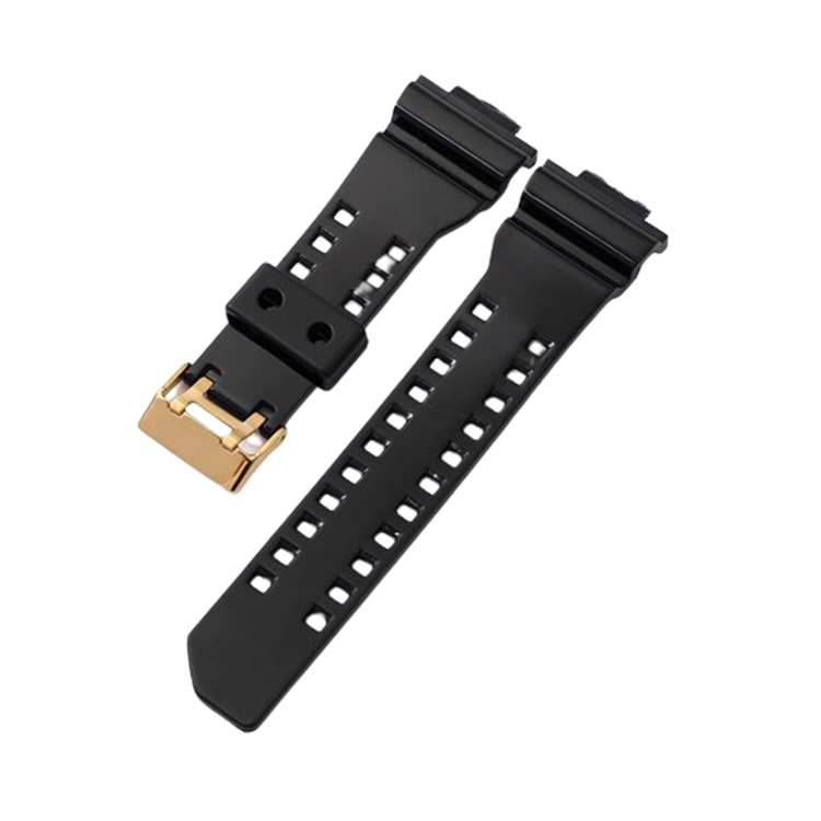 

Ремешок Совместимость с Casio: резиновый материал Penc Iwatch, Upgrade - Glossy black - gold buckle