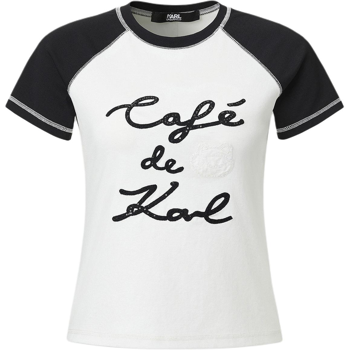 

Футболка KARL LAGERFELD SS25 Regular женская KARL LAGERFELD/Karl Lagerfeld Jeans, черный/белый