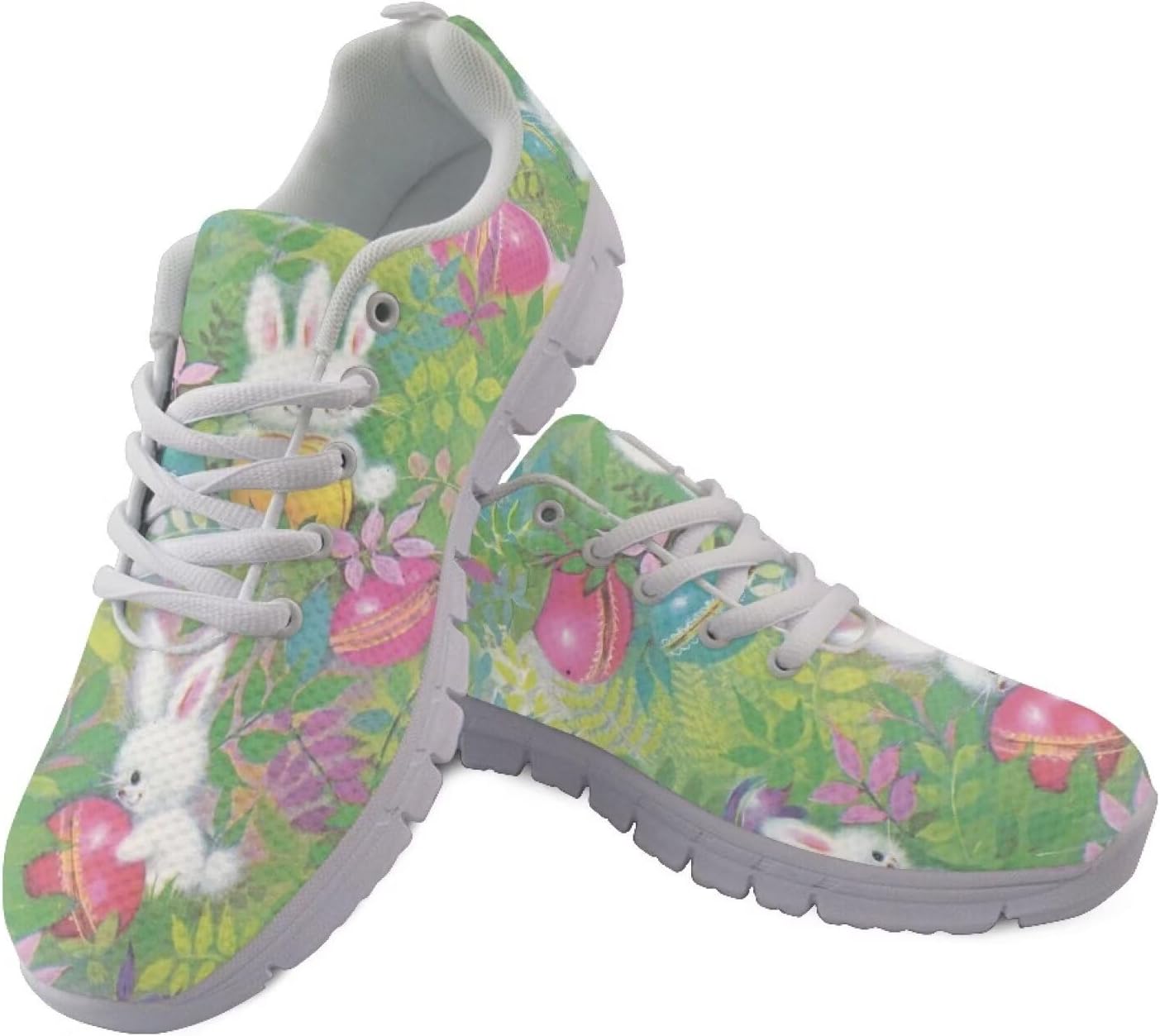 

Женские и мужские кроссовки на шнуровке, спортивные, прочные, для бега, походов и тренажерного зала, размеры США 5-15 Xixirimido, Easter Rabbit