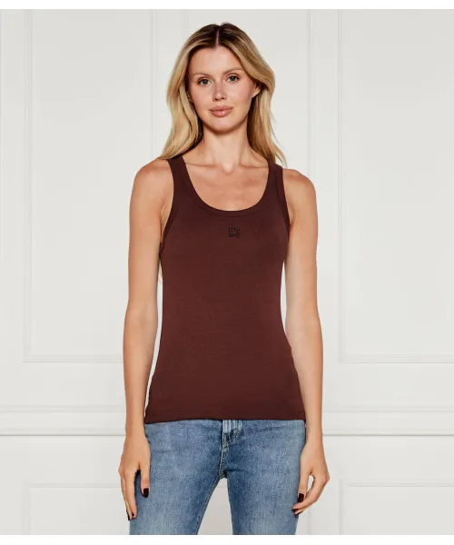 

Топ датамиа Slim fit Hugo, коричневый