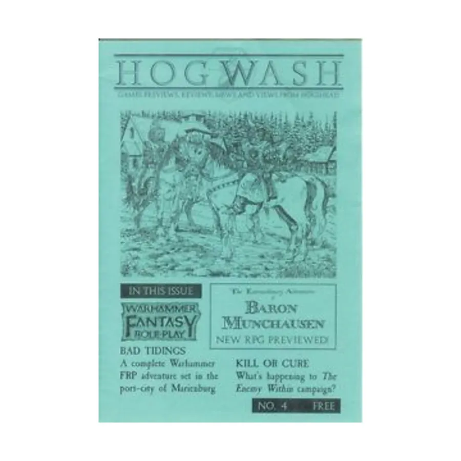

Журнал #4 "Bad Tidings - Complete WFRP Adventure", Hogwash Magazine
