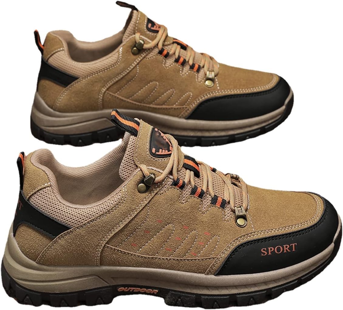 

Мужские походные кроссовки DESESE, дышащие, с нескользящей подошвой, для скалолазания, с поддержкой свода стопы, высокие спортивные хлопковые кроссовки, хаки