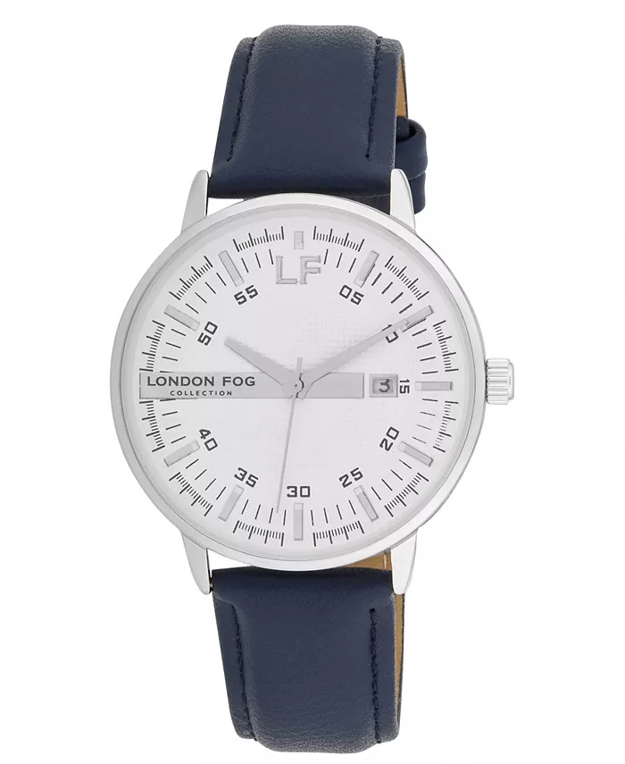 

Унисекс кожаные часы Millennium Blue, 40 мм London Fog