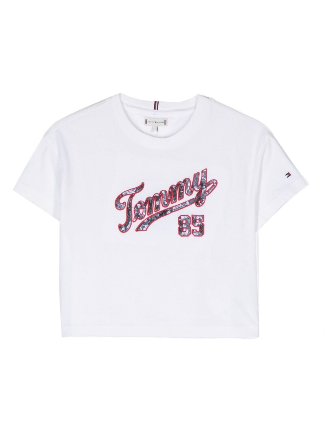 

Футболка с декорированным логотипом Tommy Hilfiger Junior, белый