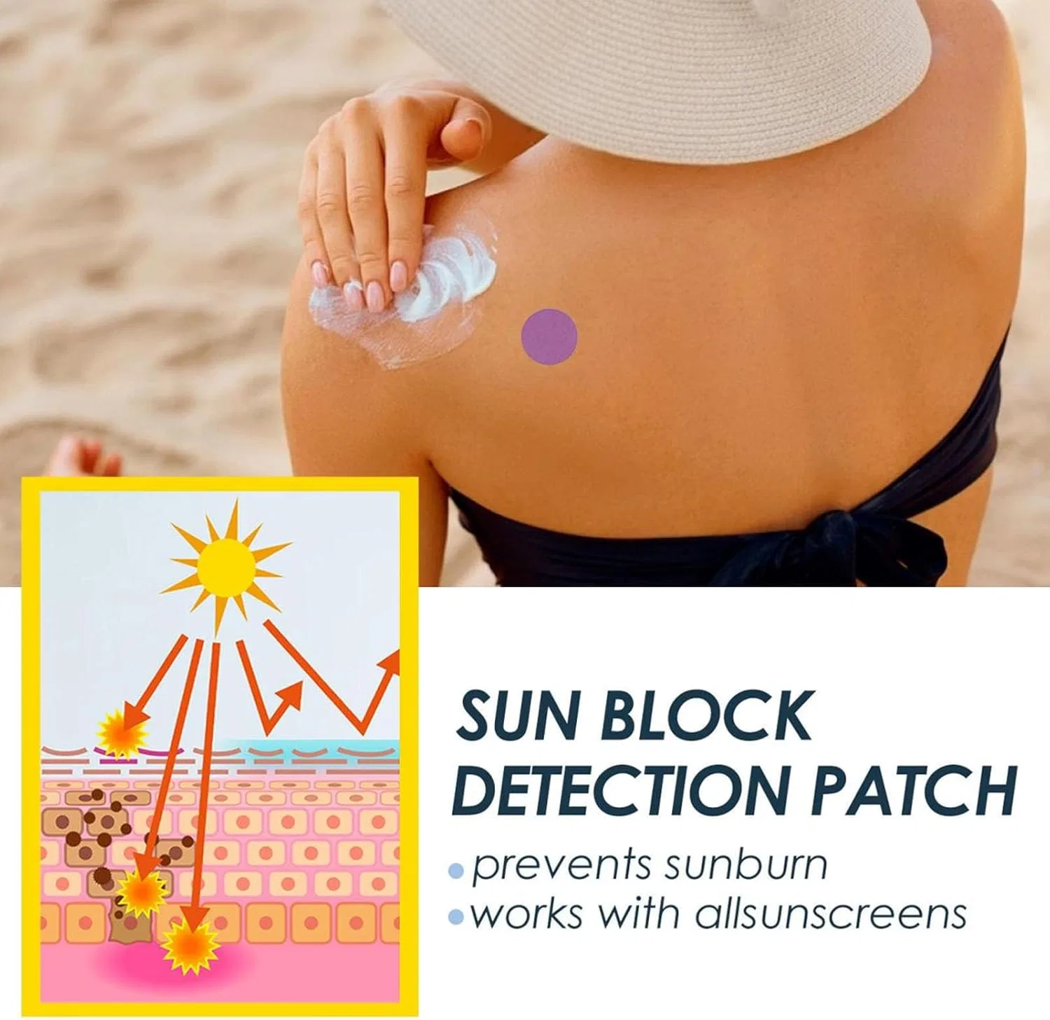 Многоразовые стикеры для определения УФ-защиты от Sunblock, 72 шт. ‎Acogedo — фото 2