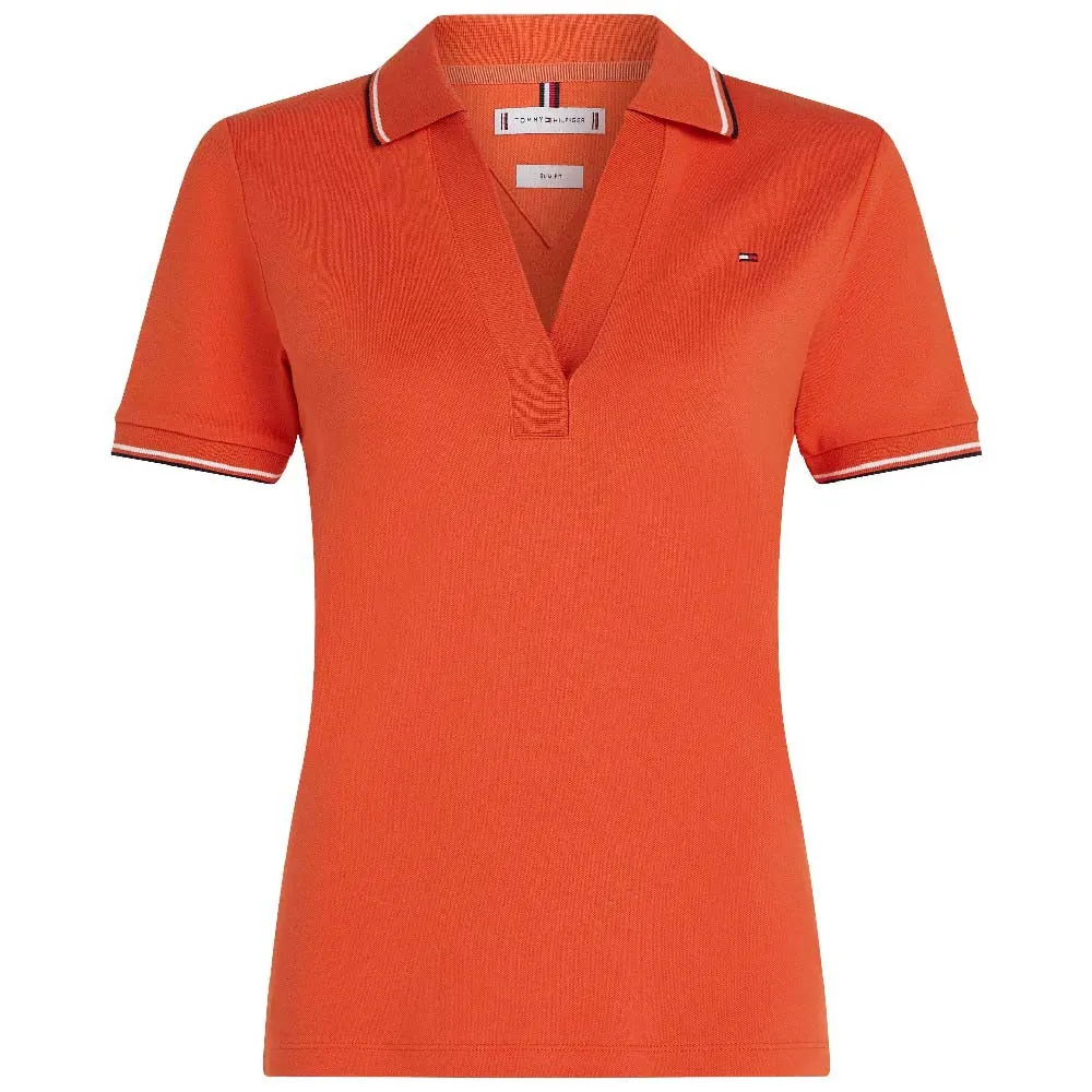 

Поло с коротким рукавом Tommy Hilfiger Open Slim Fit, оранжевый