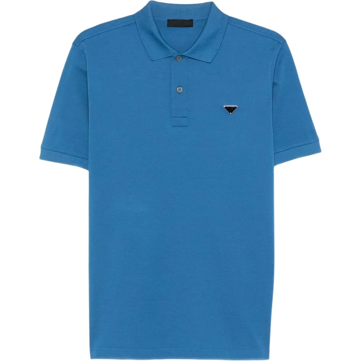 Поло с коротким рукавом и логотипом PRADA, Blue