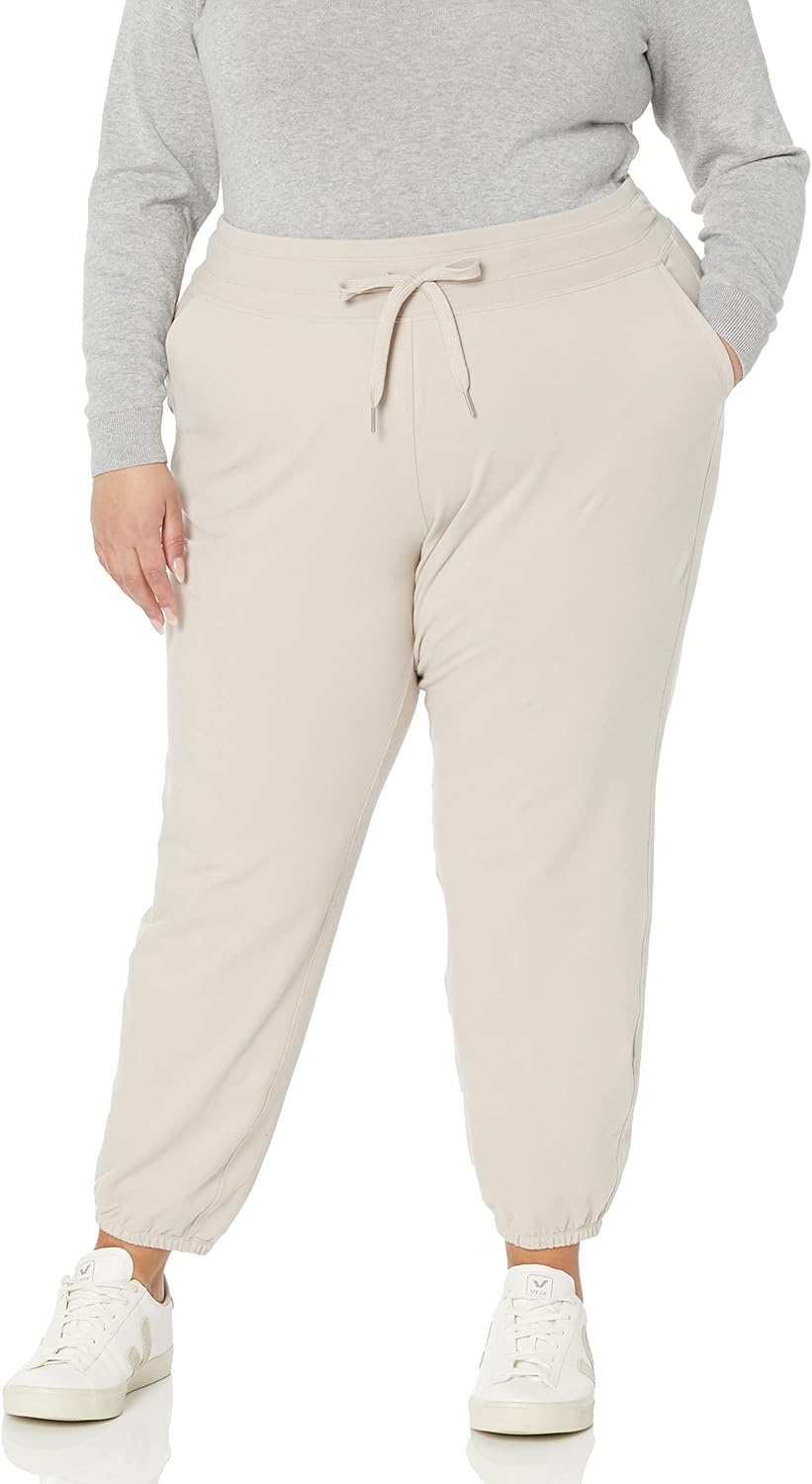 

Женские спортивные брюки Calvin Klein Performance из французского трикотажа с эластичными манжетами (стандартные и большие размеры), Nu Beige