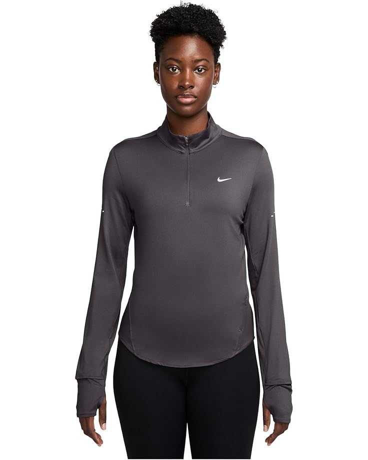 

Топ Nike Swift Dri-fit Ultraviolet 1/4-zip Running Top, цвет Thunder Grey/Reflective Silver