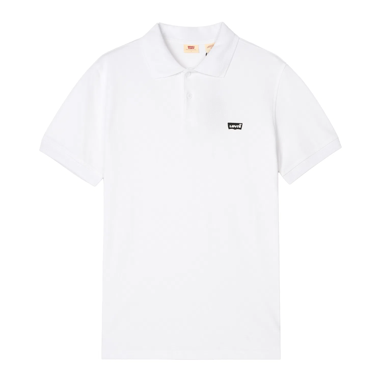 Поло унисекс белое поло воротник умеренный Levis, White
